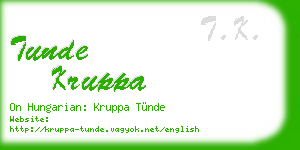tunde kruppa business card